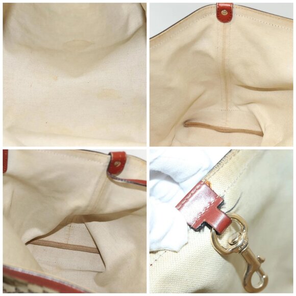 GUCCI GG Canvas Tote Bag Beige Gold 247209 Auth ep10749 - Picture 15 of 16